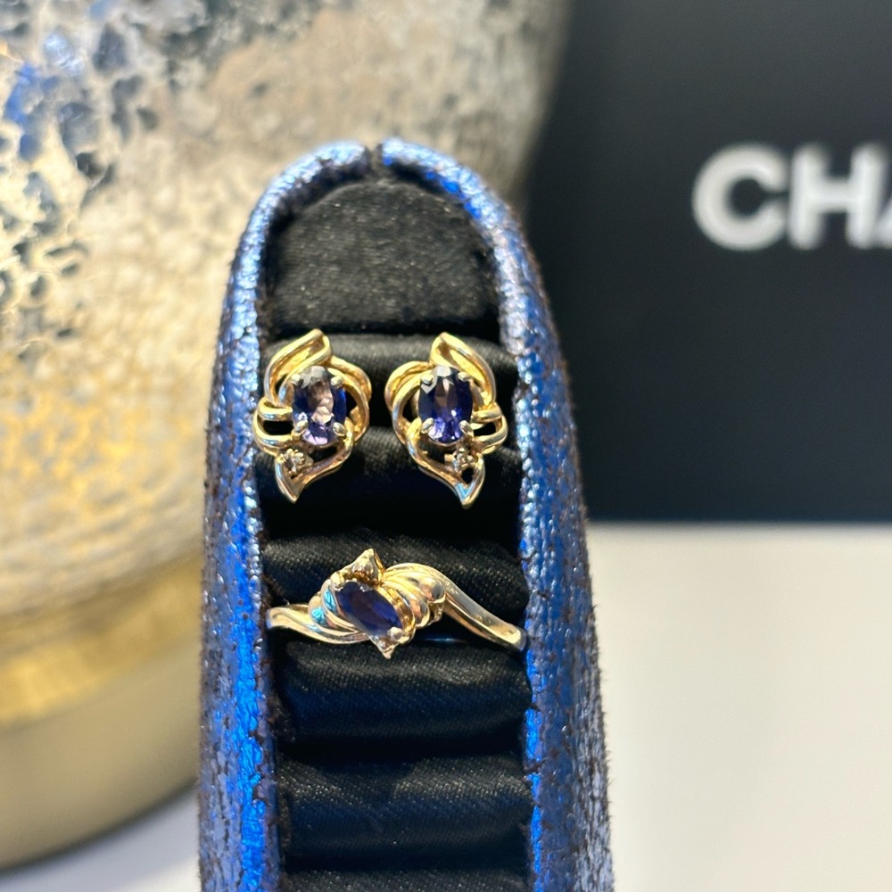 Vintage 14k Gold Earring & Ring Set